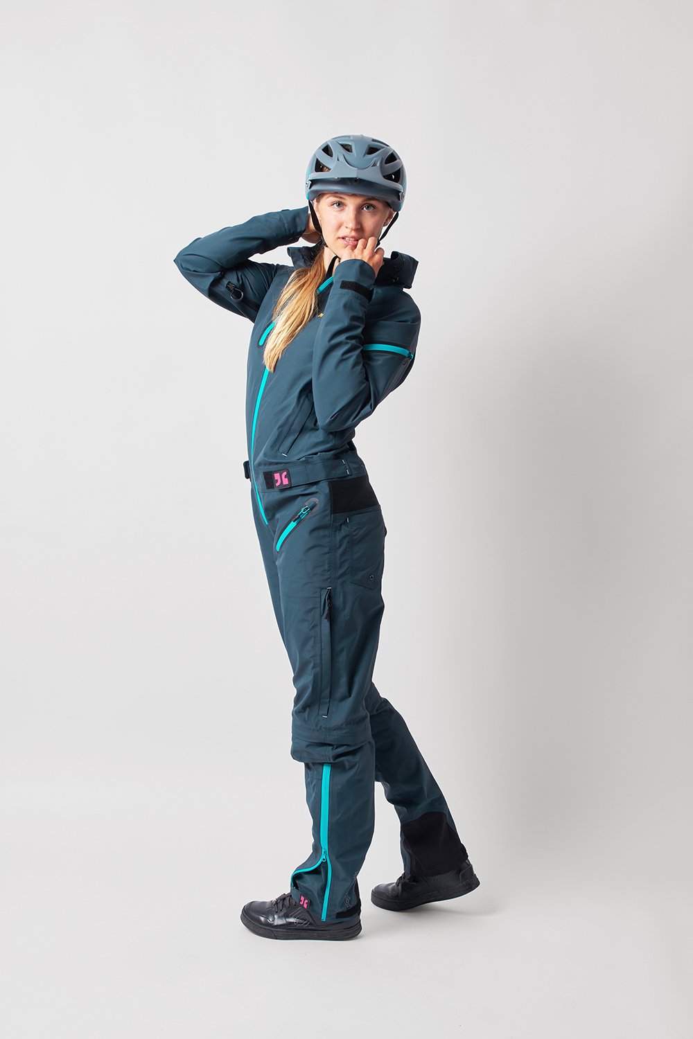 Dirtlej Dirtsuit Core Edition heldragt med lange ben til kvinder Turkis