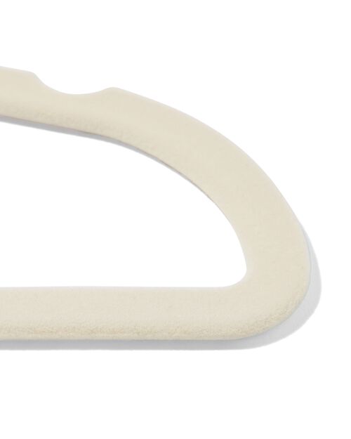 6 cintres en velours blanc