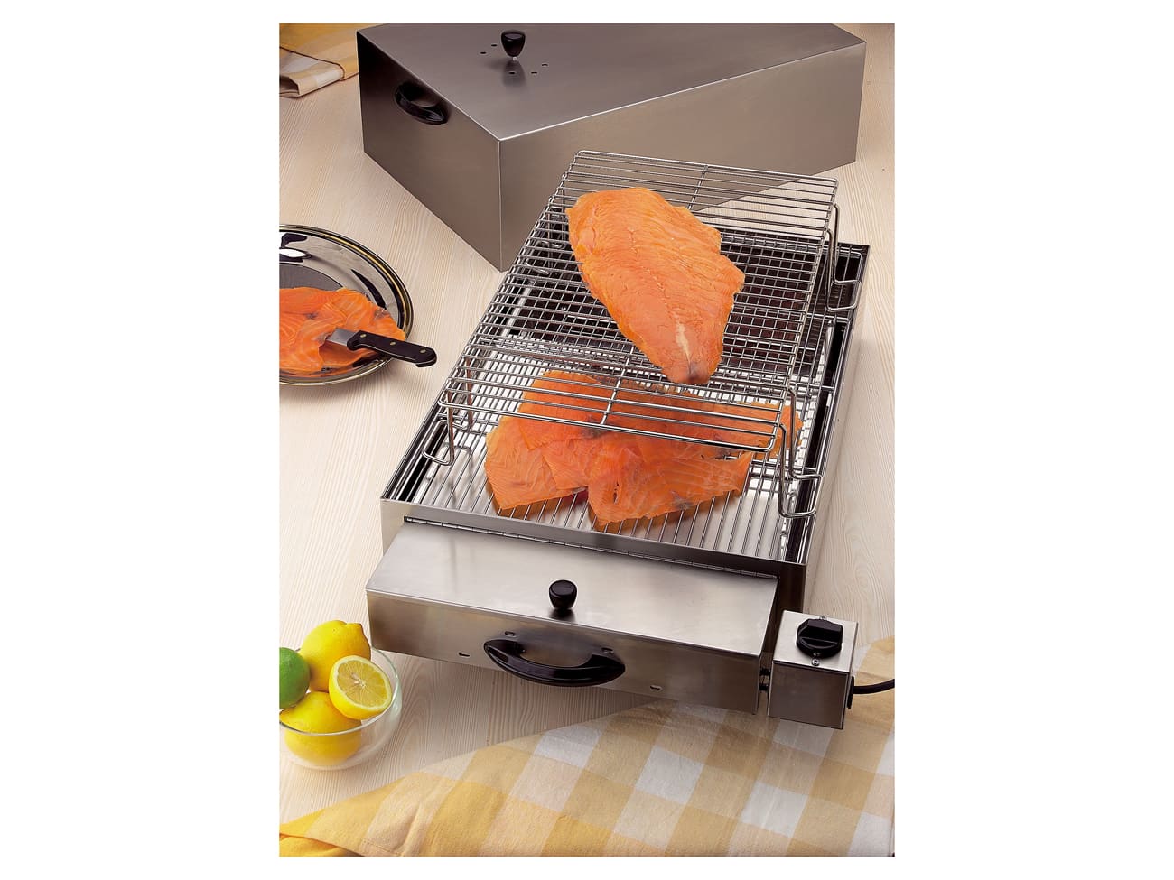 Fumoir inox 2 étages - (fumage à froid)