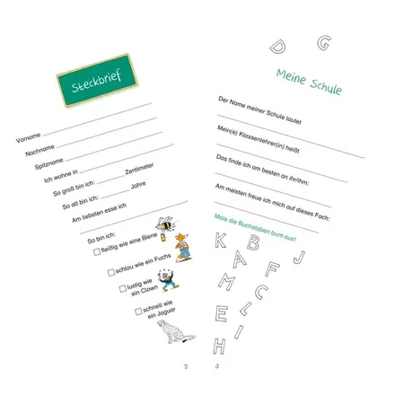 Carlsen Verlag Schlau für die Schule: Rätselspaß zum Schulstart mit Stickern (Schultüte 2023 grün/gelb)