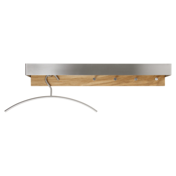 Siro kapstok 5 haken Dex RVS / hout 664 mm