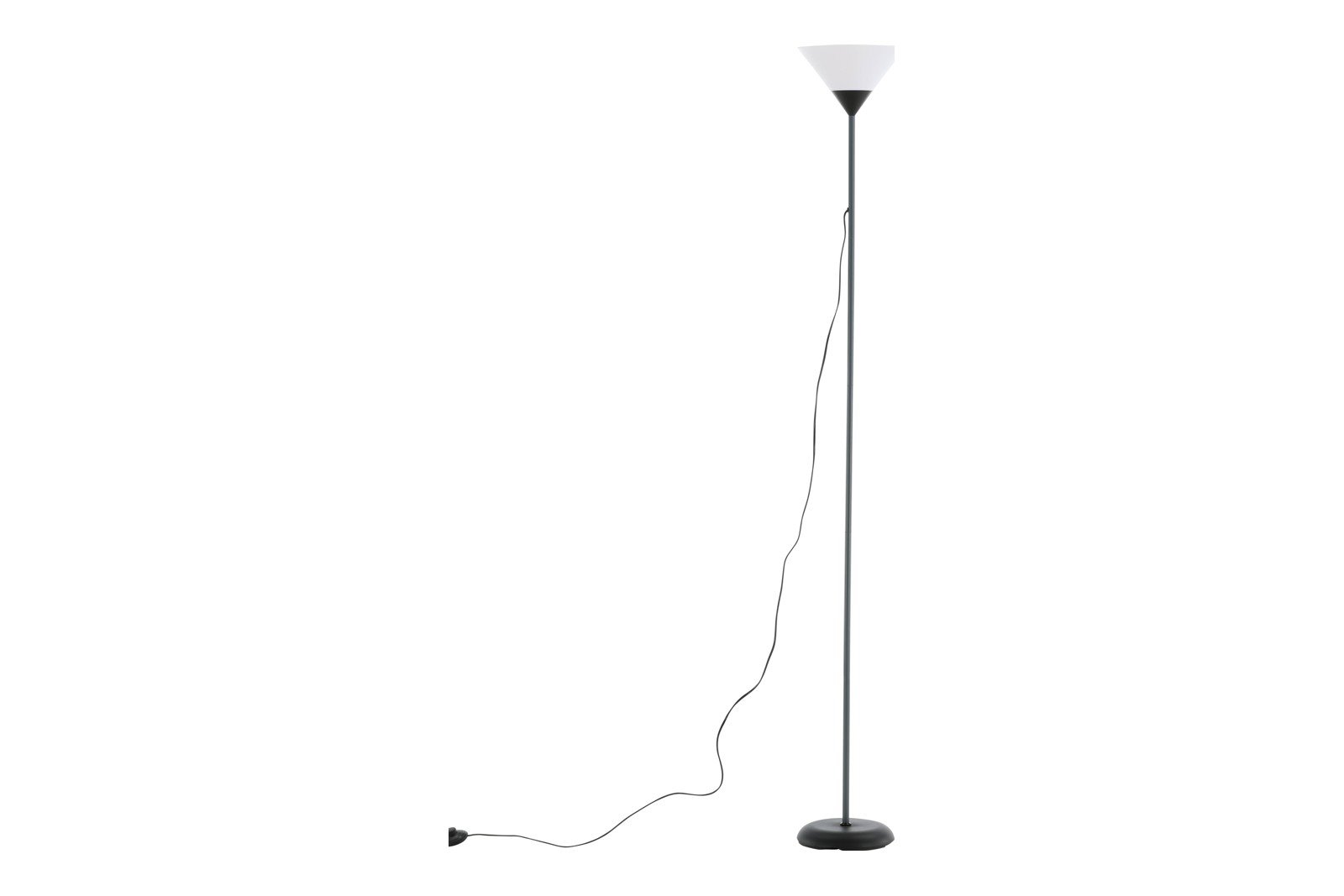 Batang gulvlampe Mørk grå, hvit skjerm