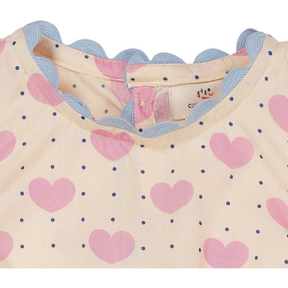 Køb COPENHAGEN COLORS Heart Aop Heart & Dots Top