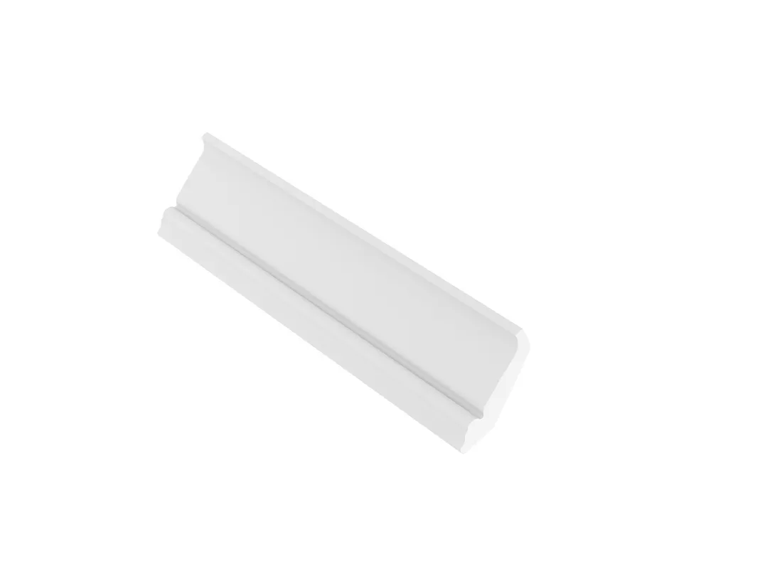 Lot de 3 corniches plafond en polystyrène L290 x l1.1 x H5 cm blanc - ETIRIA