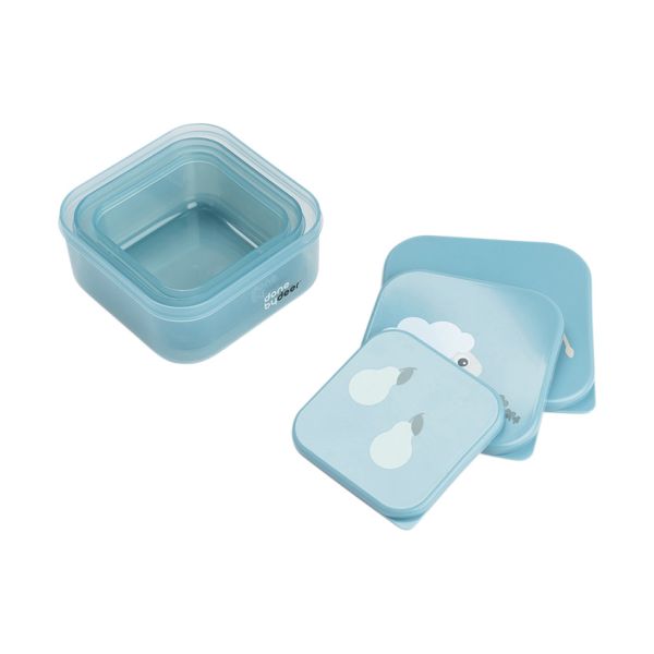Done By Deer Tiny Farm Snack Box - 3 Stuks - Blue