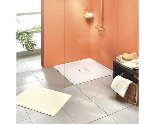 OTTOFOND Techno douchebak Techno-R 80 x 100 x 1,8 cm wit glanzend glad 990960