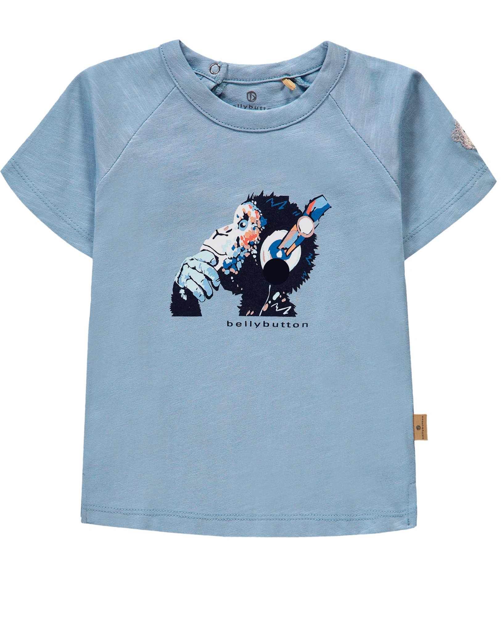 T-Shirt MONKEY SOUNDS in blue fog