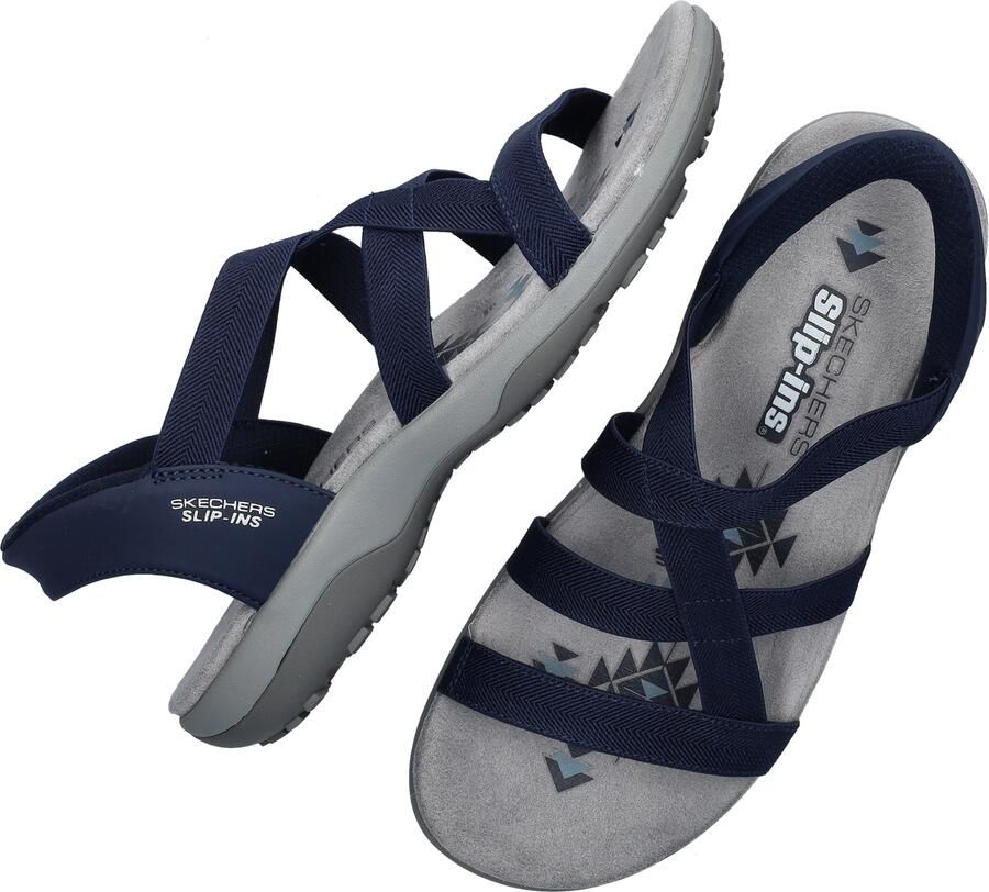 Skechers Slip-ins Reggae Slim Stretch Flex Dames Sandalen Navy