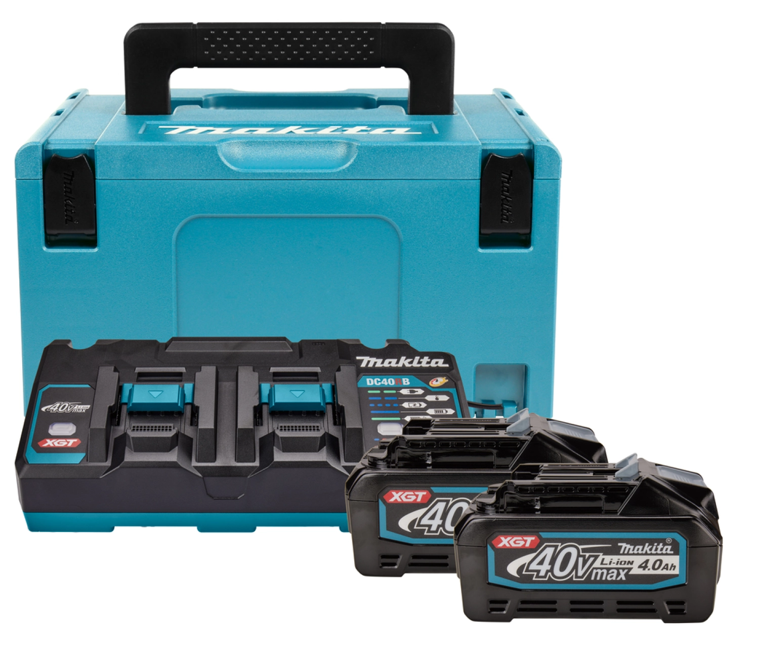 Makita 191U00-8 40V XGT Li-Ion accu starterset (2x 4.0Ah)   duolader in Mbox