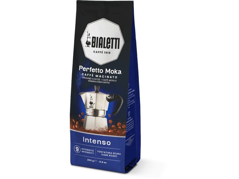 Bialetti Kaffee gemahlen Perfetto Moka Intenso 250 g Feingemahlene Kaffeebohnen