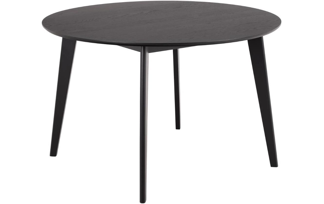 Tisch Roxby 120 x 76 cm, Schwarz<br>Eleganter, runder Esstisch aus Naturholz