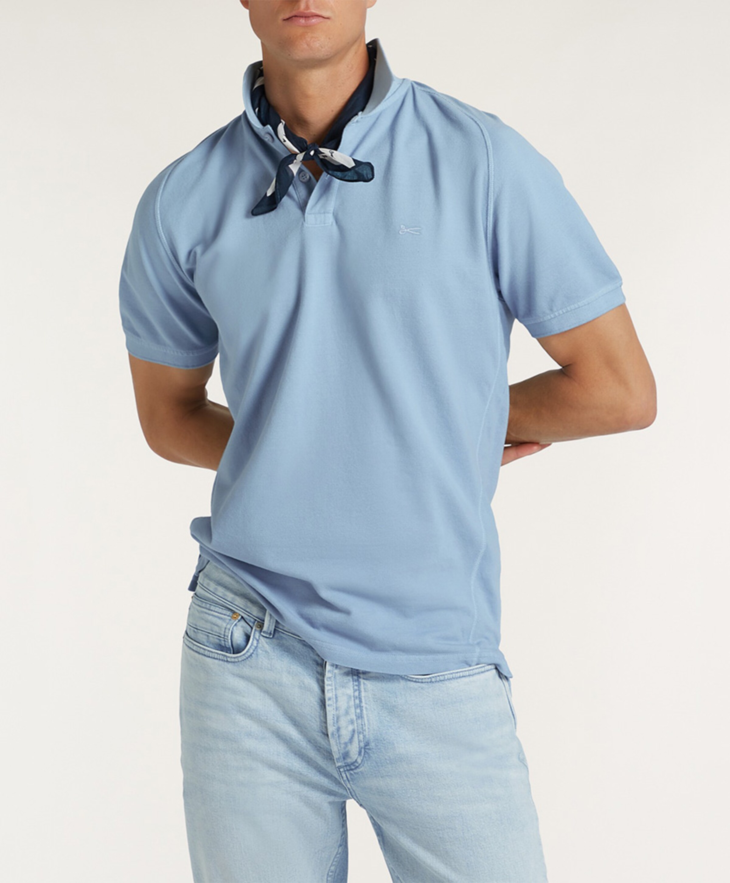 Denham Heren polo blauw