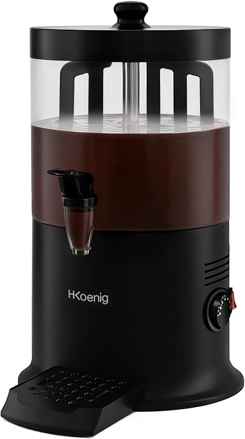 H.Koenig SHK900 Heißgetränke-Dispenser aus Edelstahl, 1200 W, 6-Liter abnehmbarer Tank, einstellbarer Thermostat, Warmhaltefunktion, Tropfstopp, spülmaschinengeeignet