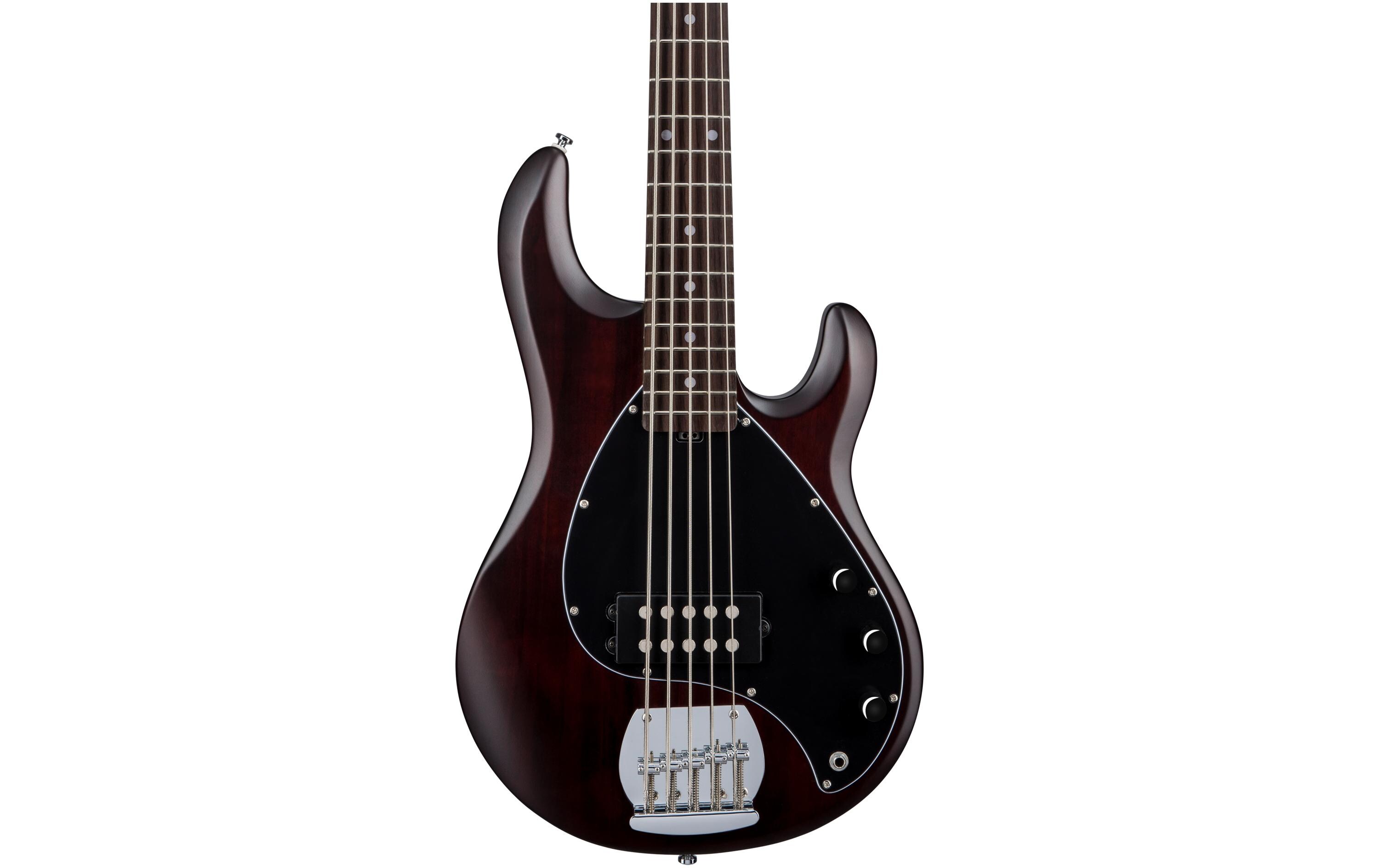 E-Bass StingRay Ray5 – Walnut Satin<br>5-seitiger Bass mit Aktivelektronik und einem Humbucker