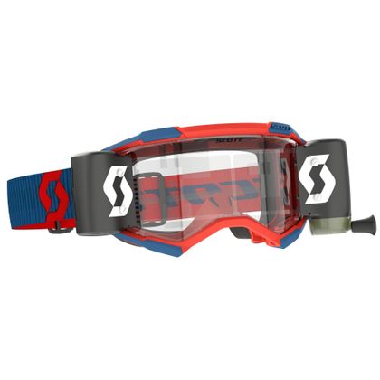 Masque cross Scott Fury WFS - dark blue/neon red clear works 2024 - Bleu / Rouge