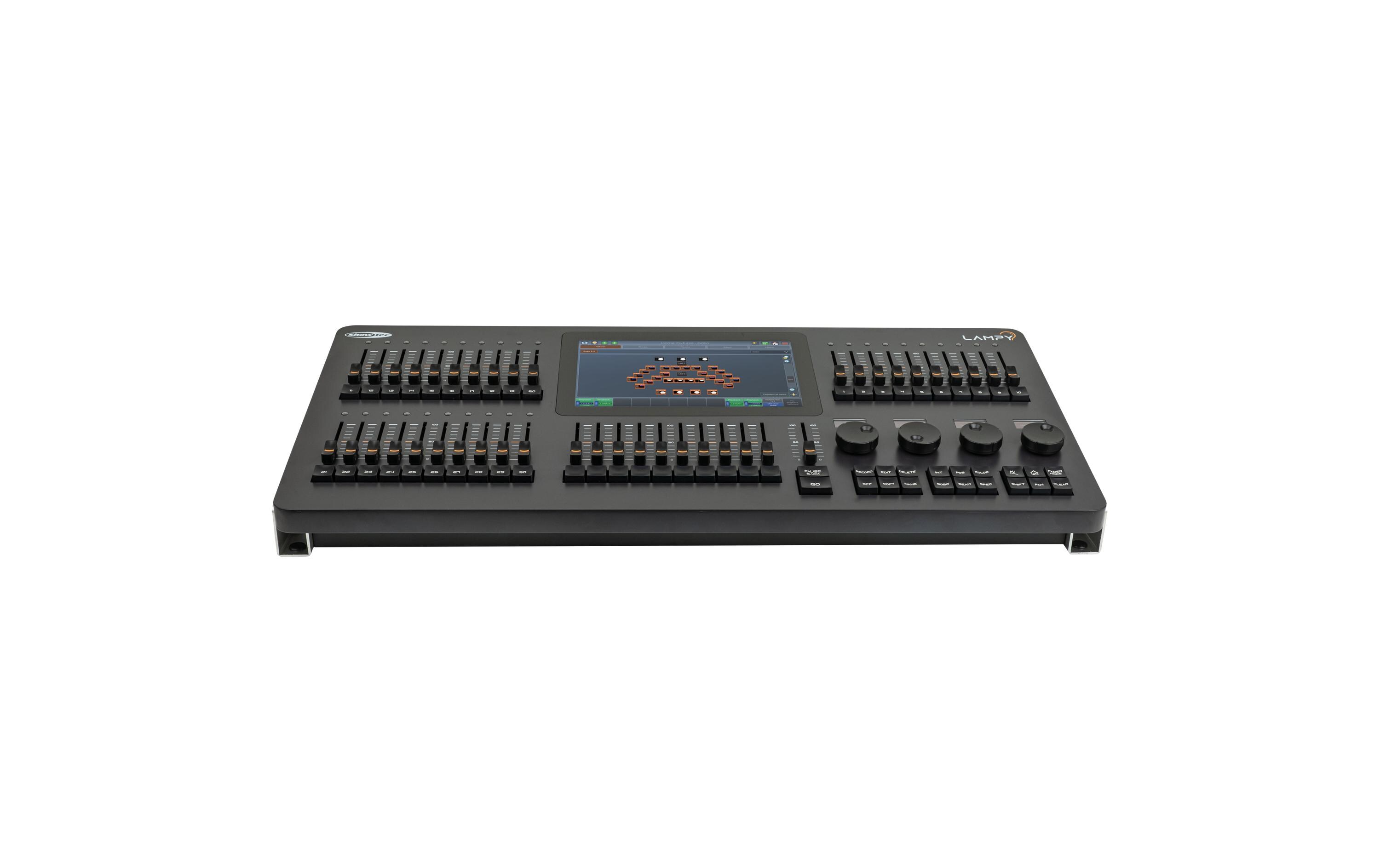 Lichtsteuerung LAMPY 40 1U<br>Voll ausgestattete 512-Kanal-1-Universum-DMX-Konsole