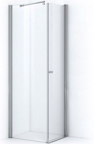 Zircon Essence Douchecabine | 80x70 cm Chroom Helder glas Draaideur Rechthoek