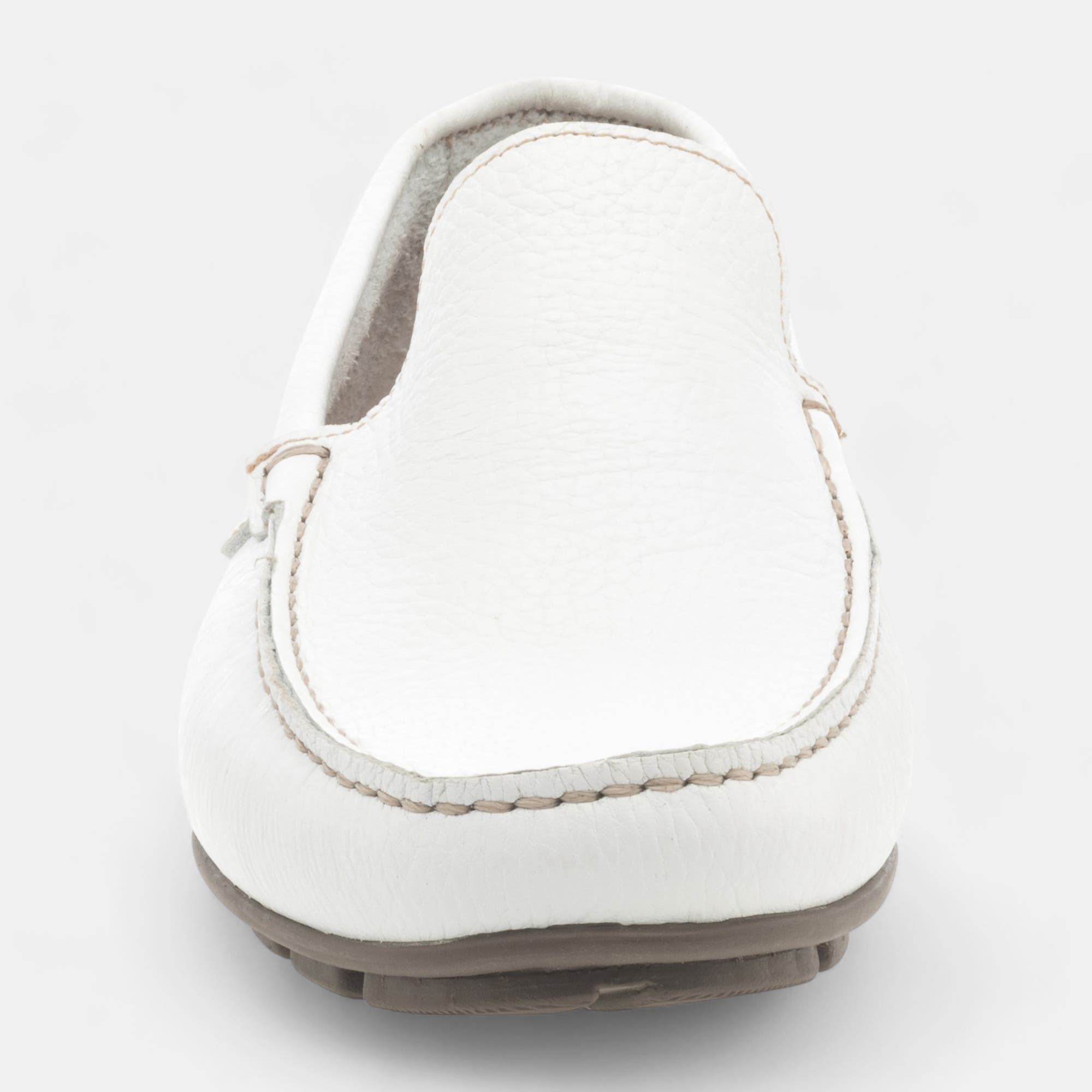 Mocassins Homme en cuir blanc