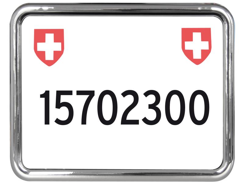 EASYKLICK Kennzeichenhalter Moto Chrom Für Nummernschild