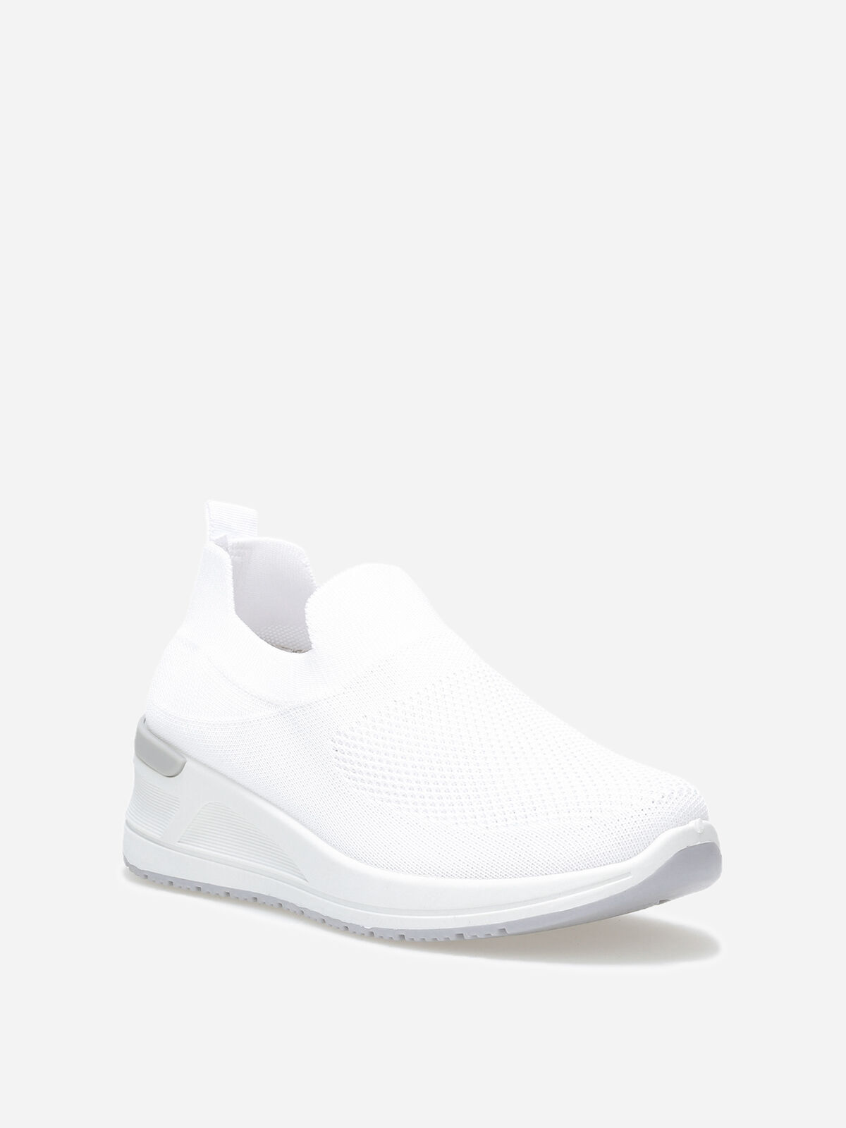 Baskets compensées slip-on- Blanc