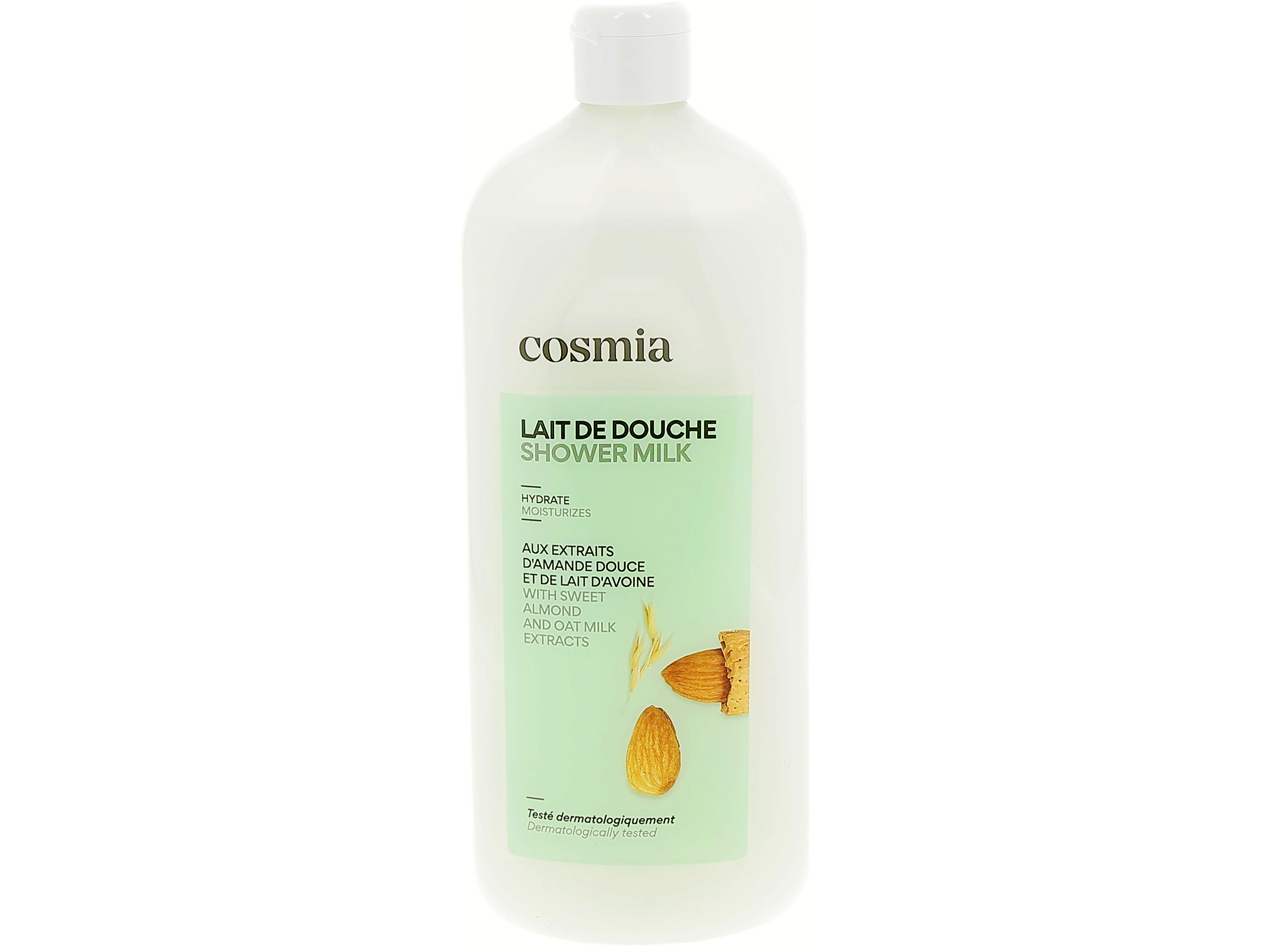 GEL DE BANHO HIDRATANTE COSMIA COM EXTRATOS DE AMÊNDOAS DOCES E LEITE DE AVEIA 750ML