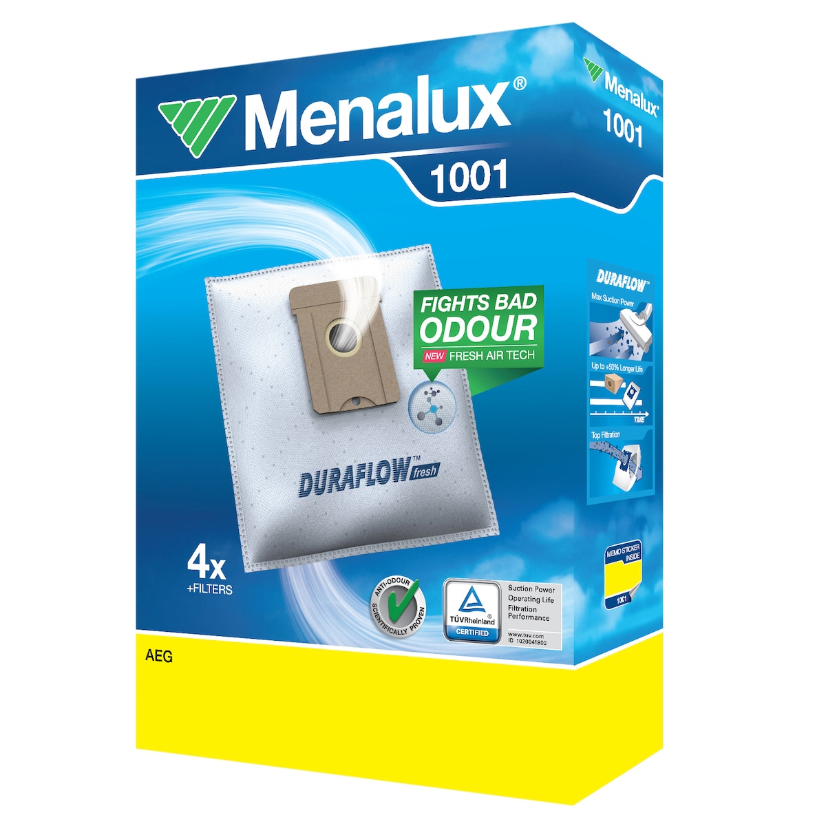 Menalux støvsugerposer 1001 til AEG, Chromex, Dicaff, Hanseatic m.m.