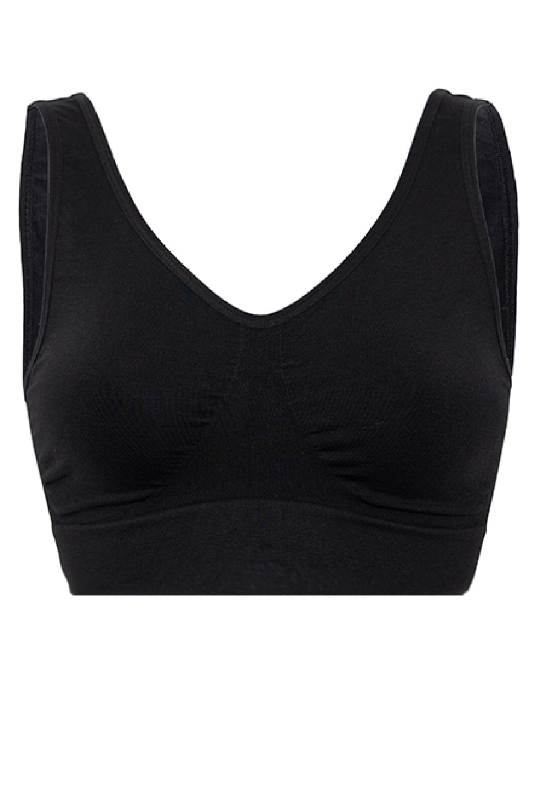 Soft basic Haily Bra top wide strap 2 pak black