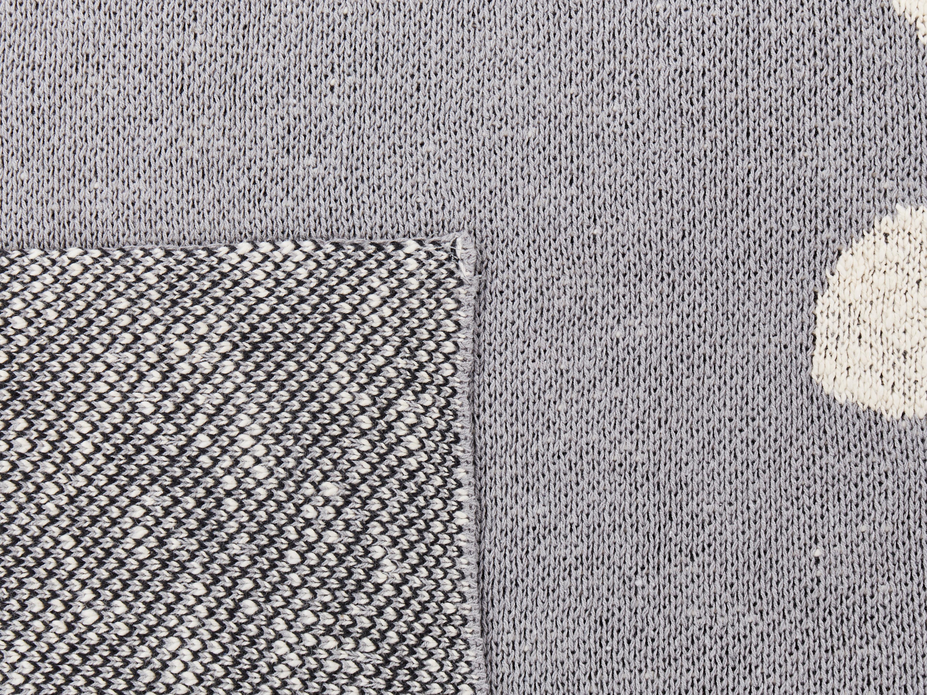 Plaid MATTA Katoen 130 x 170 cm Grijs
