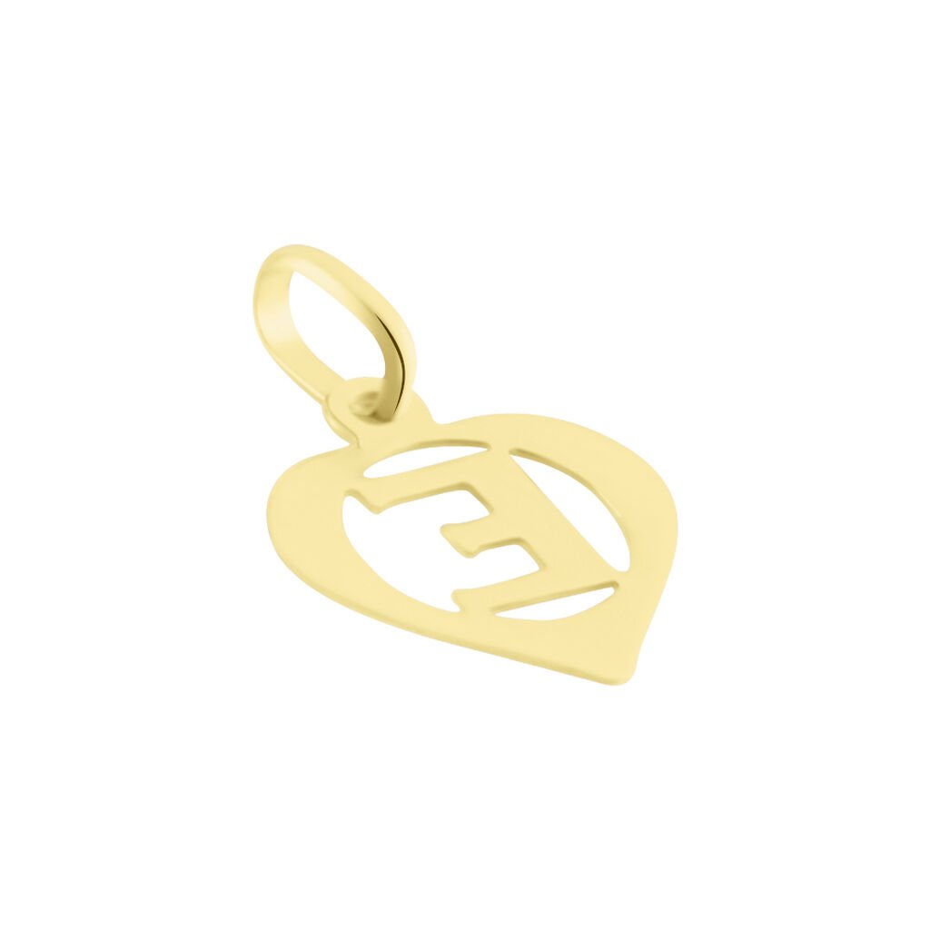 Pendentif Eudocie Coeur Lettre Or Jaune