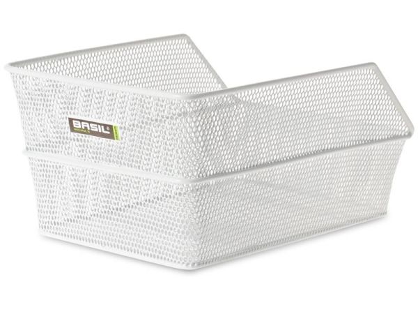 Basil Cento White Cykelkurv, 12L