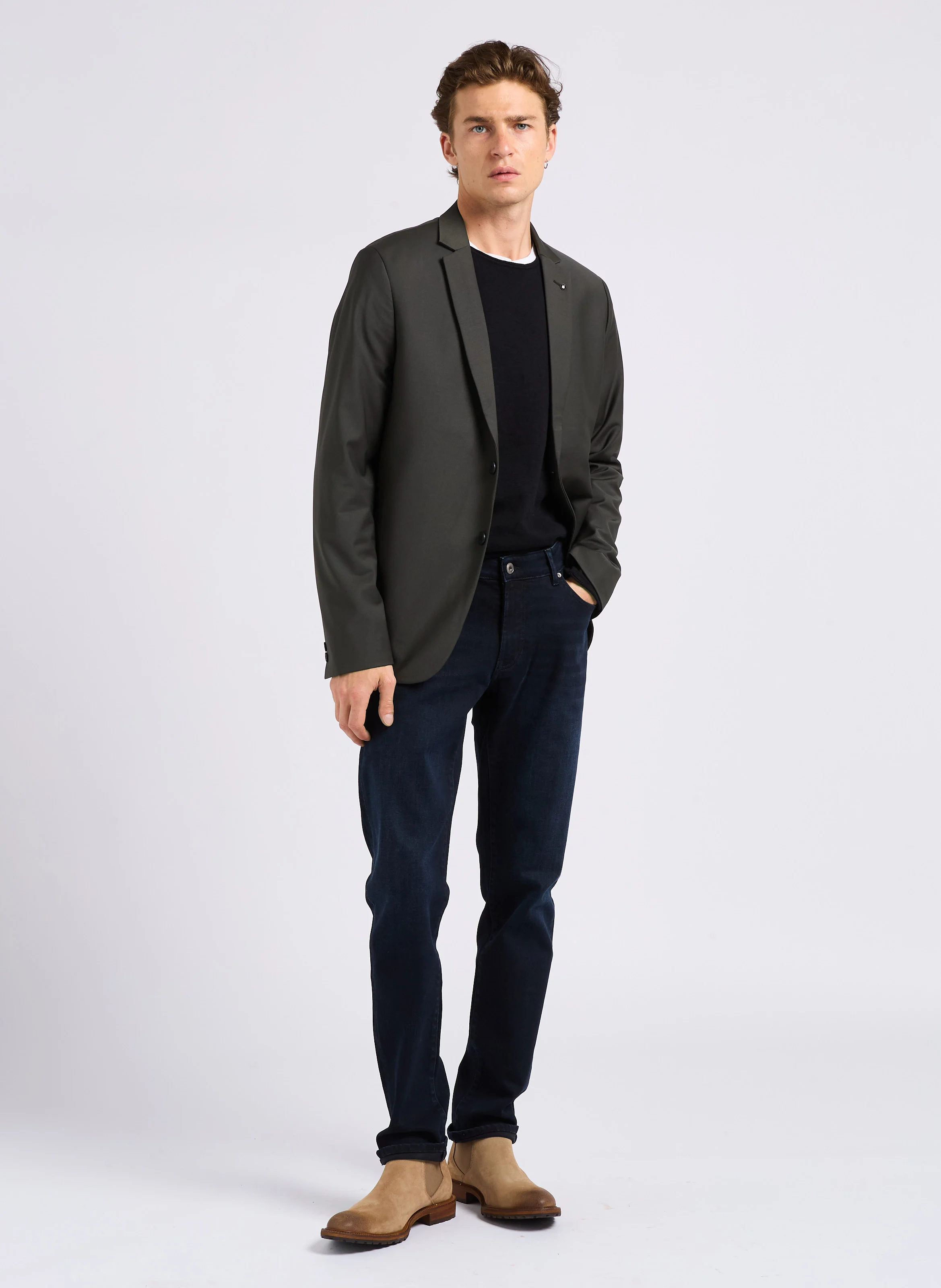 Pull col bateau en coton | Noir