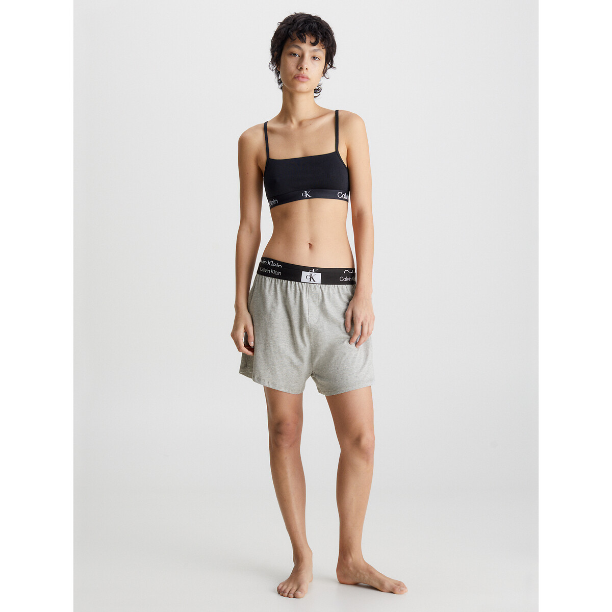 CALVIN KLEIN ROUPA ÍNTIMA<br>Shorts de pijama em algodão