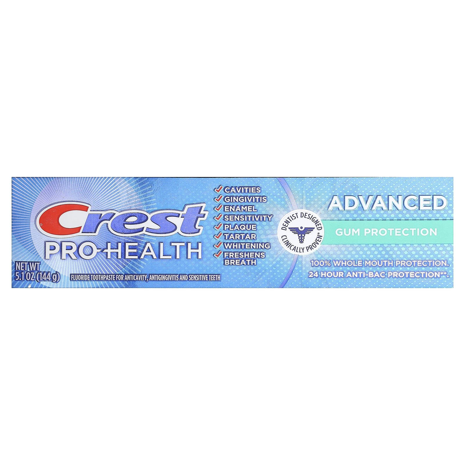 Crest, Pro Health, geavanceerde fluoridetandpasta, bescherming van het tandvlees, 144 g
