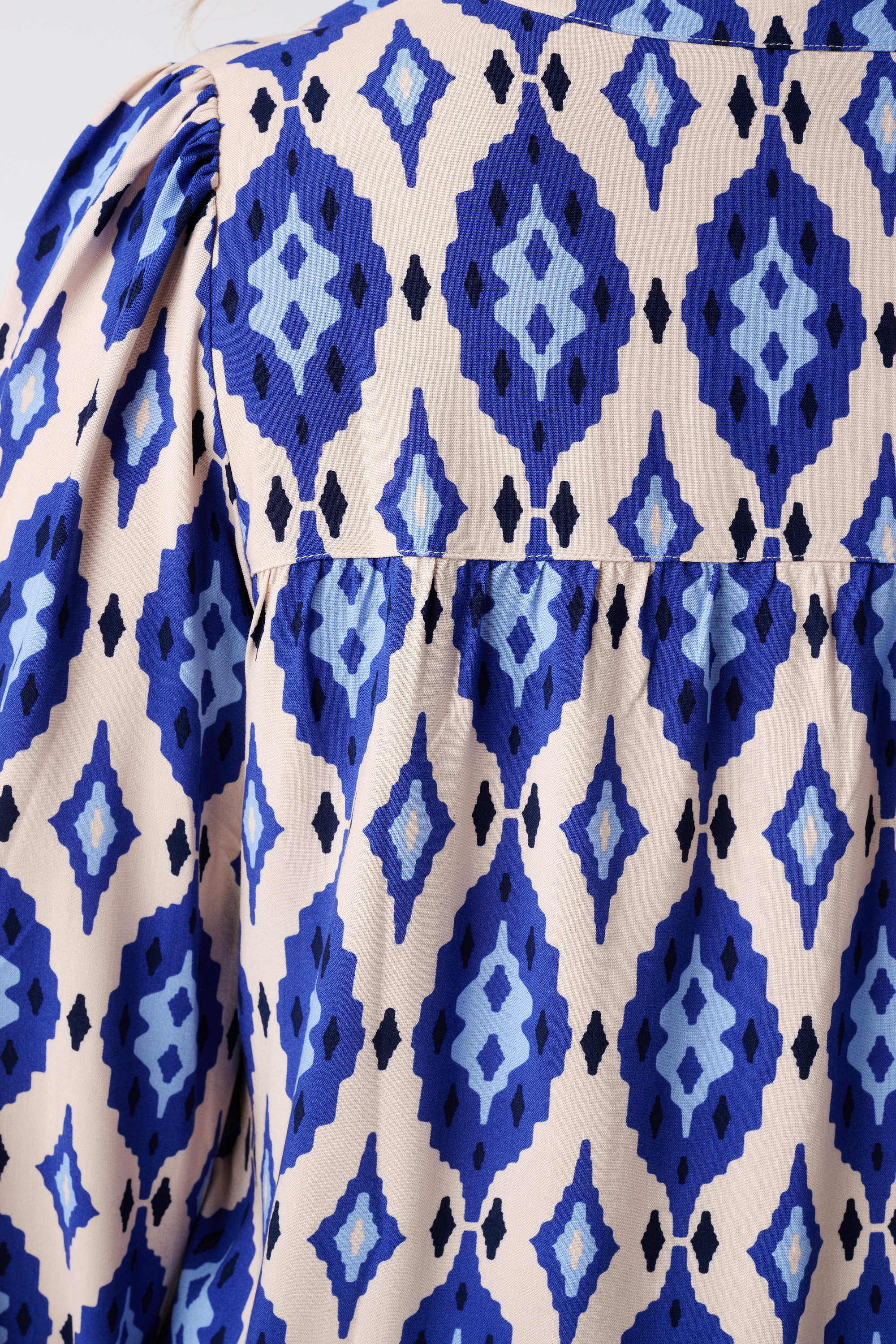 Blouse met print en klosjes Multi blue