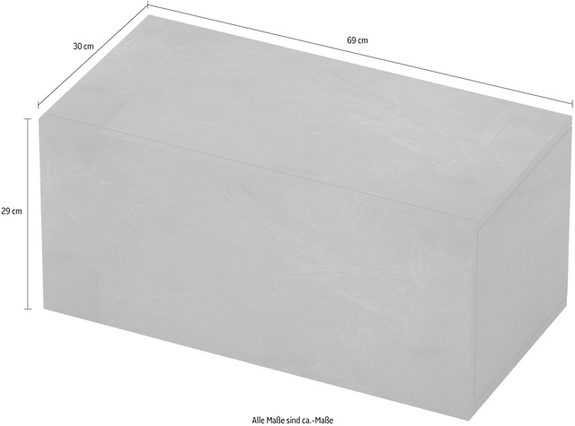 INOSIGN Hängevitrine »Infinity Breite 69 cm, Höhe 29 cm, Hängeschrank mit 1 Klappe,« Wandschrank waagerecht zu hängen, verschiedene Farben