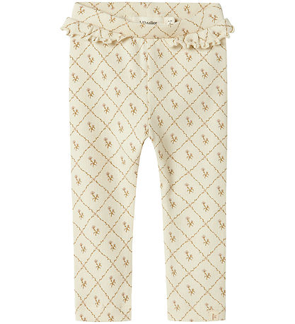 Lil' Atelier Leggings - Rib - NbfGago - Turteltaube