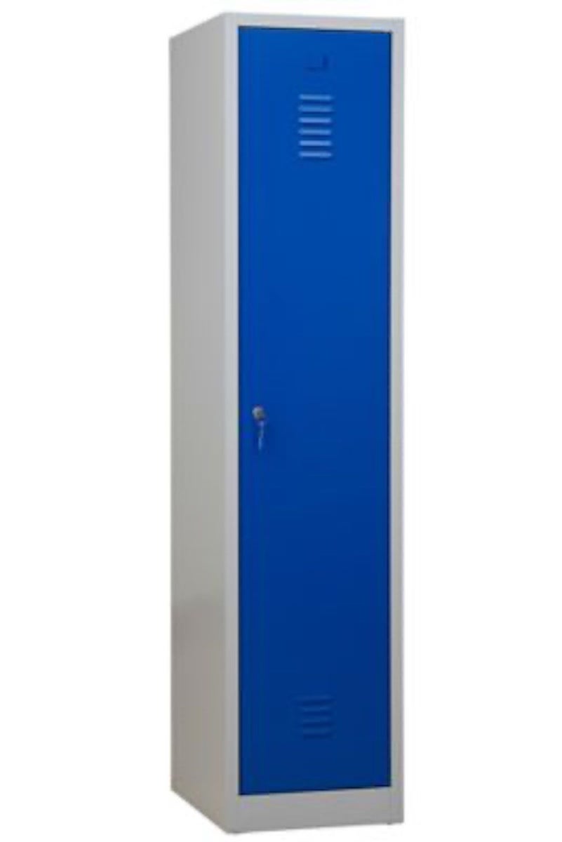 PROREGAL Garderobekast Camel 1 Compartiment HxBxD 180 x 41 x 50 cm Cilinderslot Grijsblauw