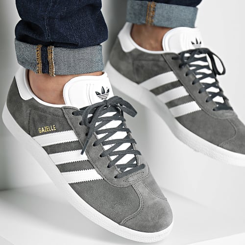 Baskets Gazelle BB5480 Dark Grey White Gold Metallic