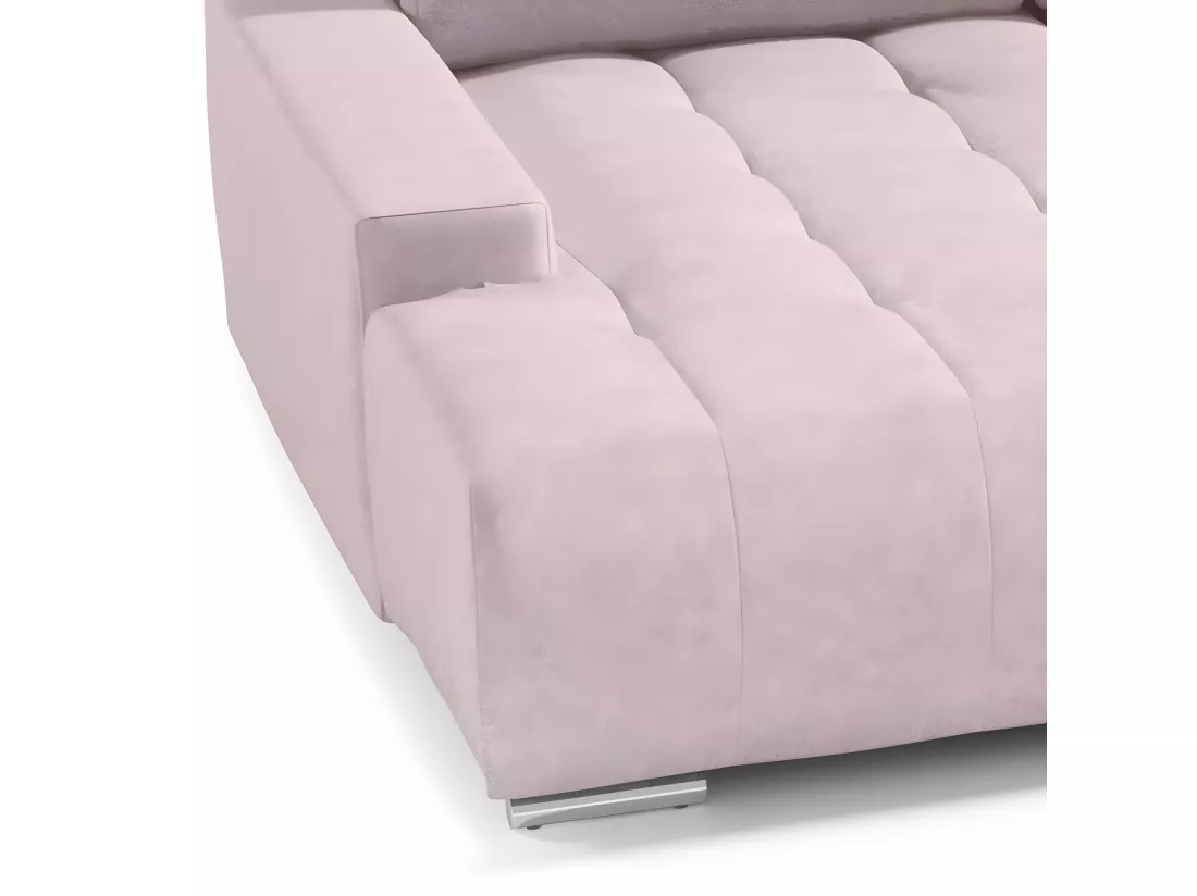 Canapé U 5 places convertible coffre Jonas Rose