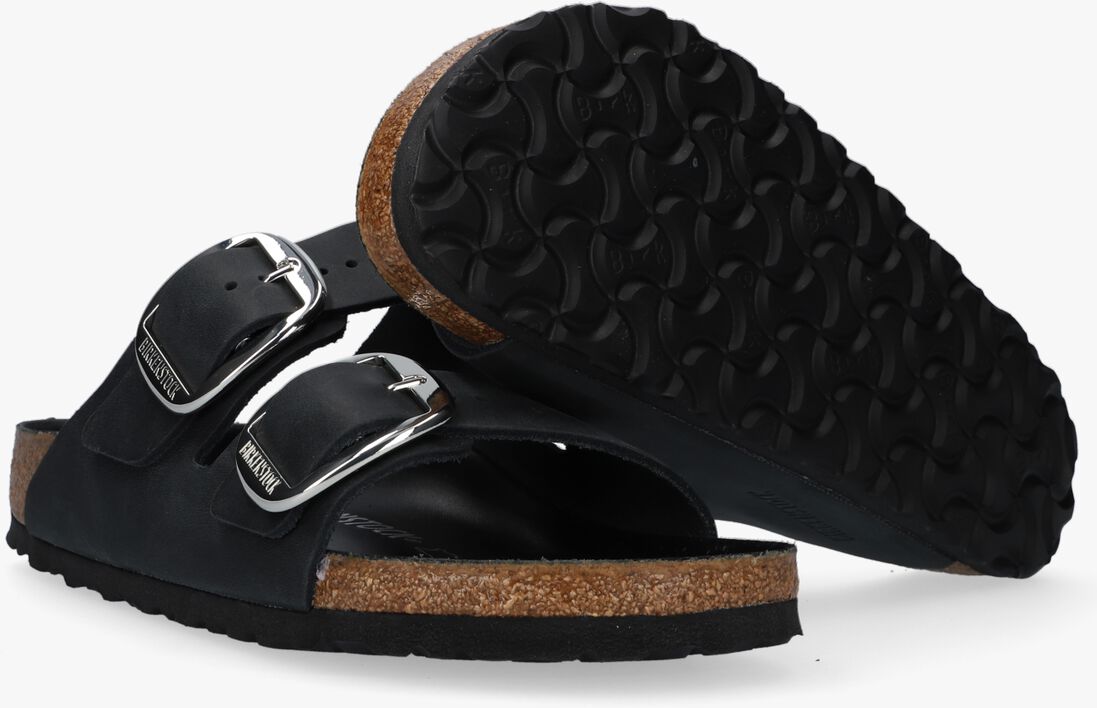 zwarte birkenstock slippers arizona big buckle