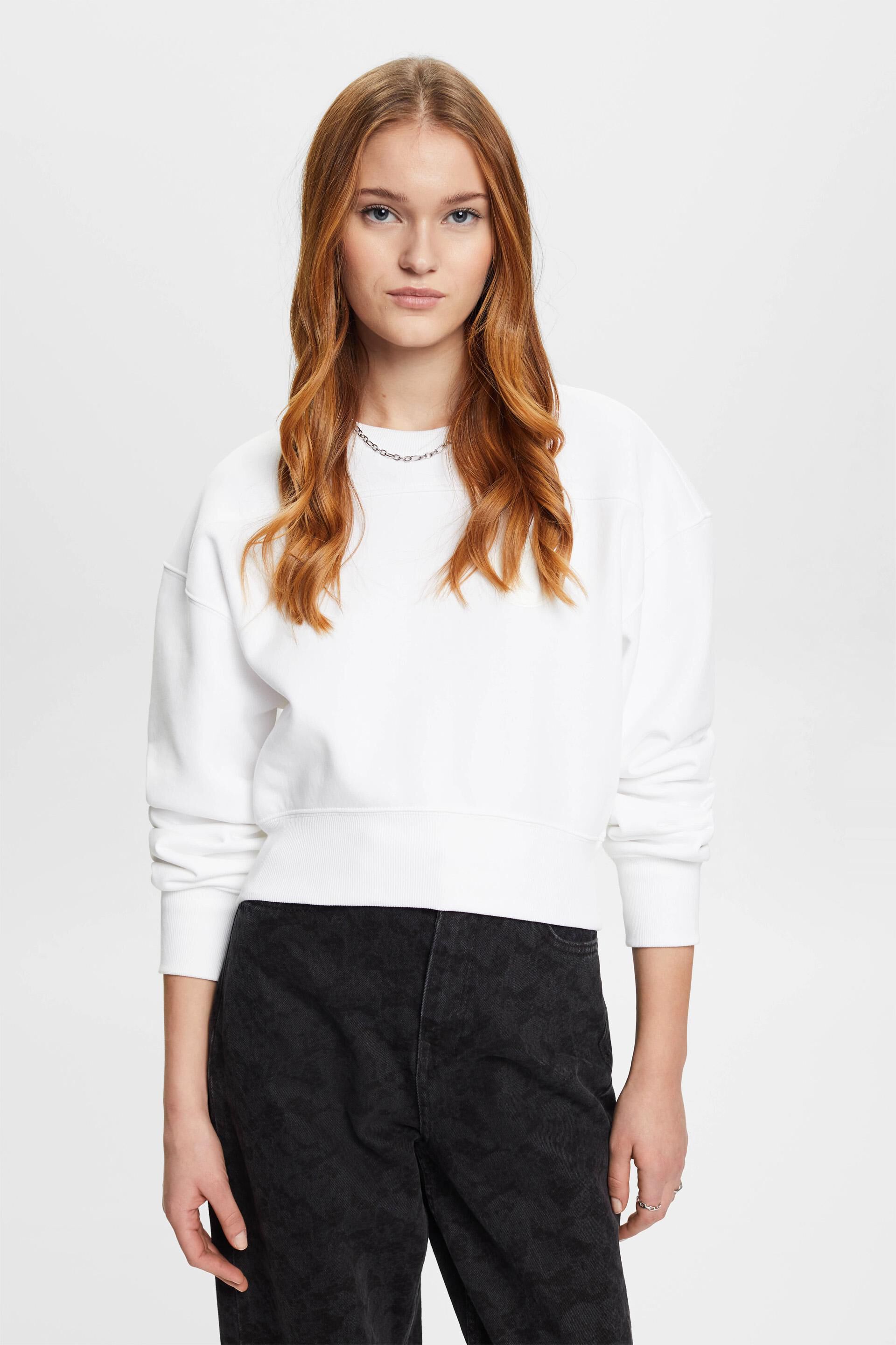 En matière recyclée le sweat-shirt court