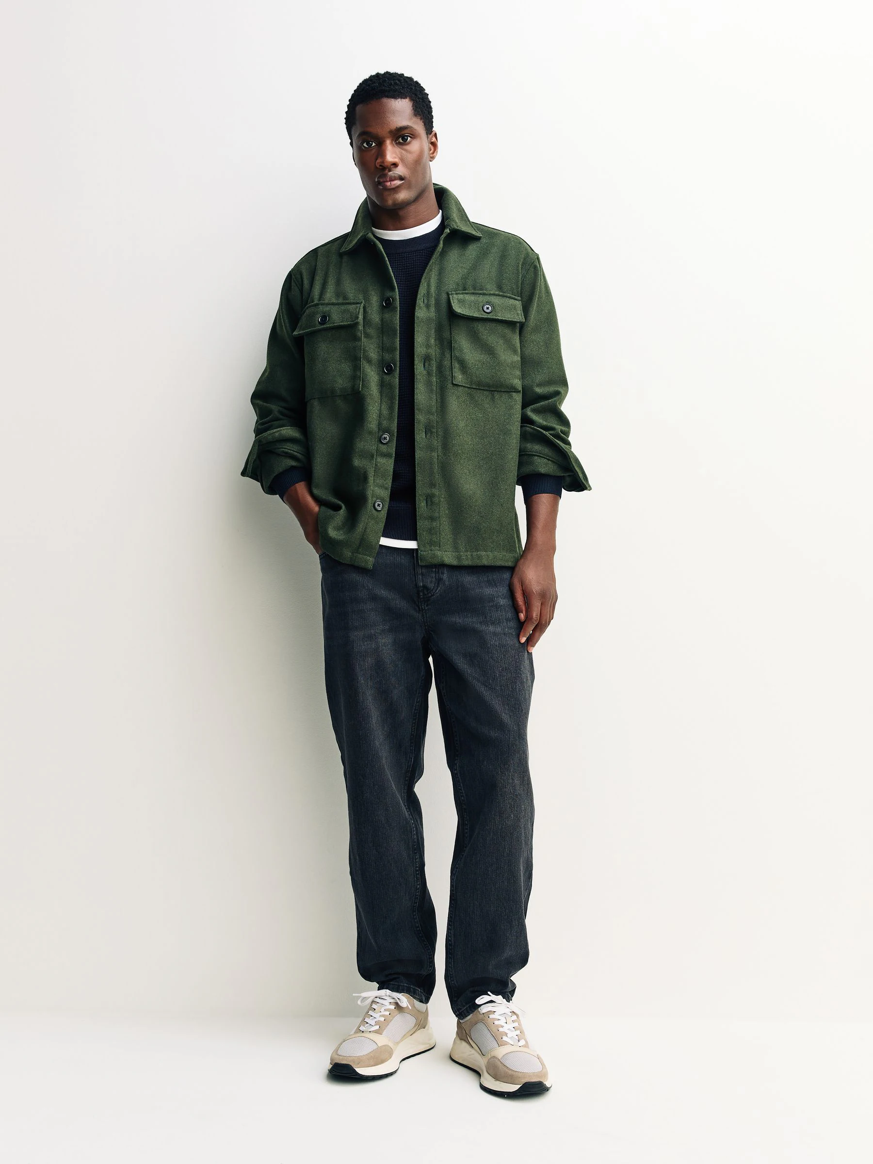 Donkerblauw - Regular Fit Essential Textured Knit Jumper