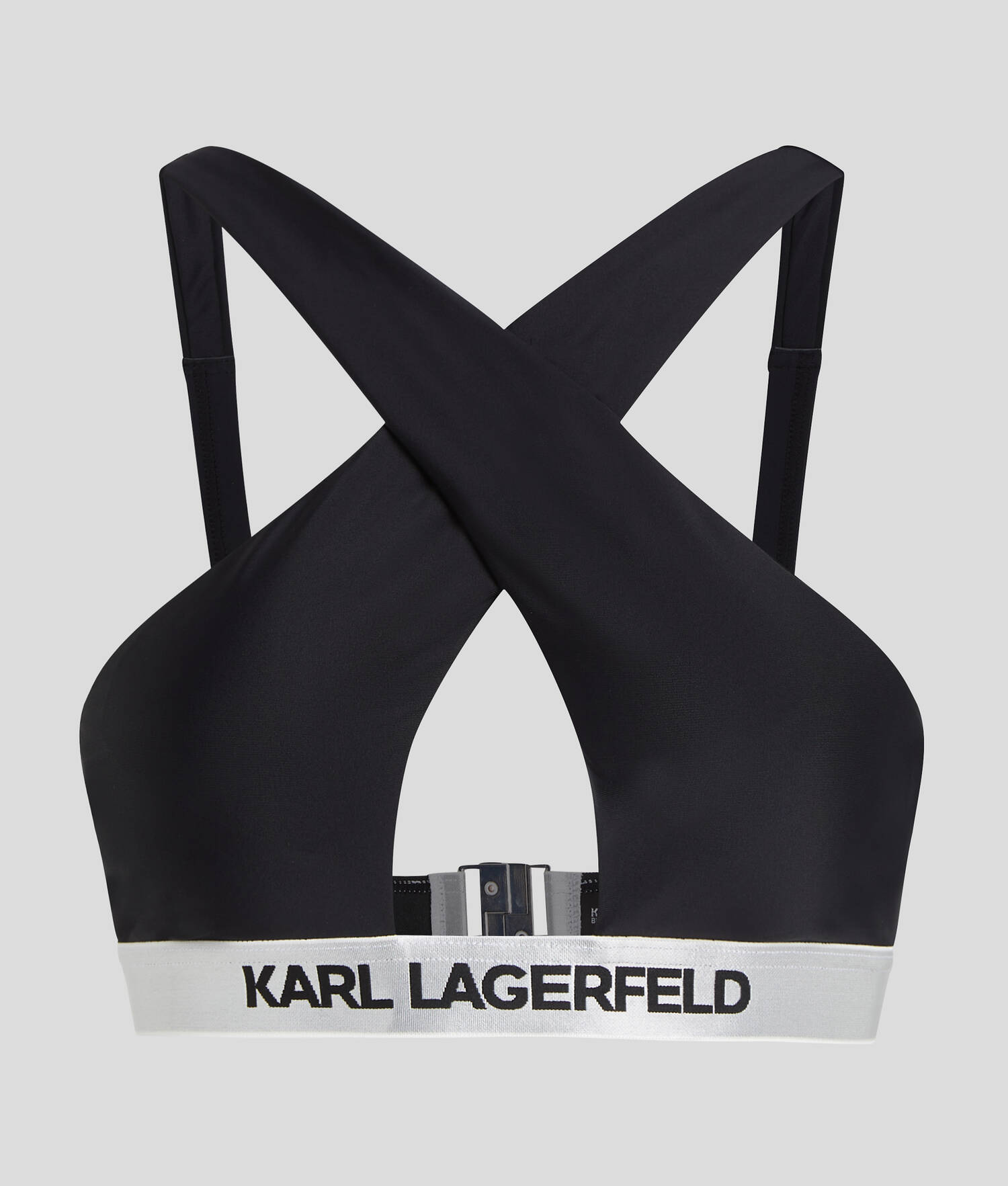 HAUT DE BIKINI À COL HALTER AVEC LOGO KARL