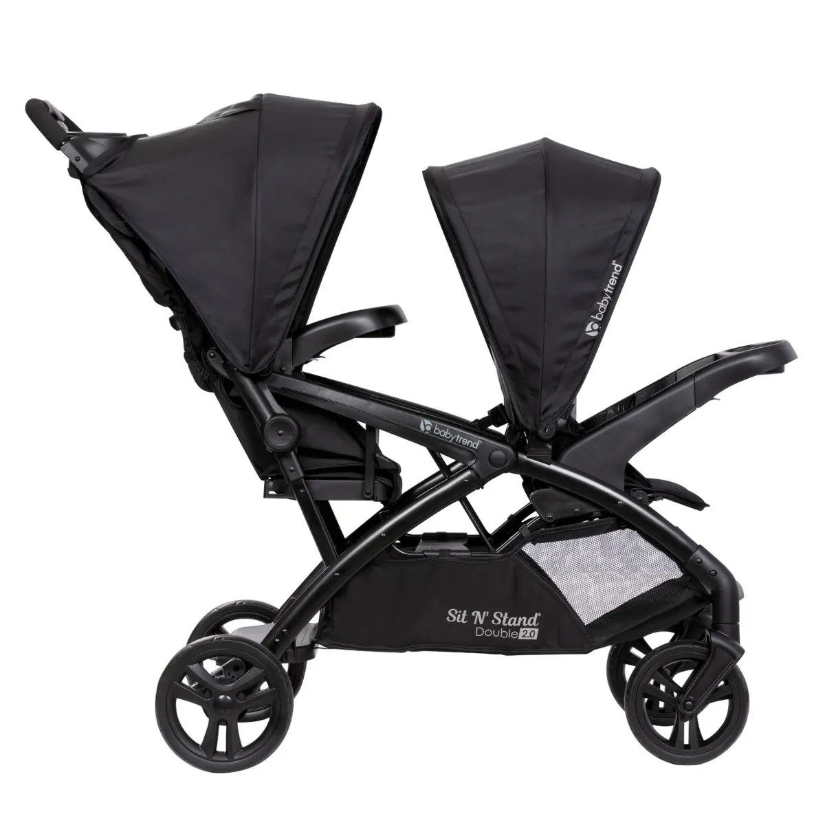 Baby Trend Poussette Sit N' Stand® Double 2.0 - Noir Dash