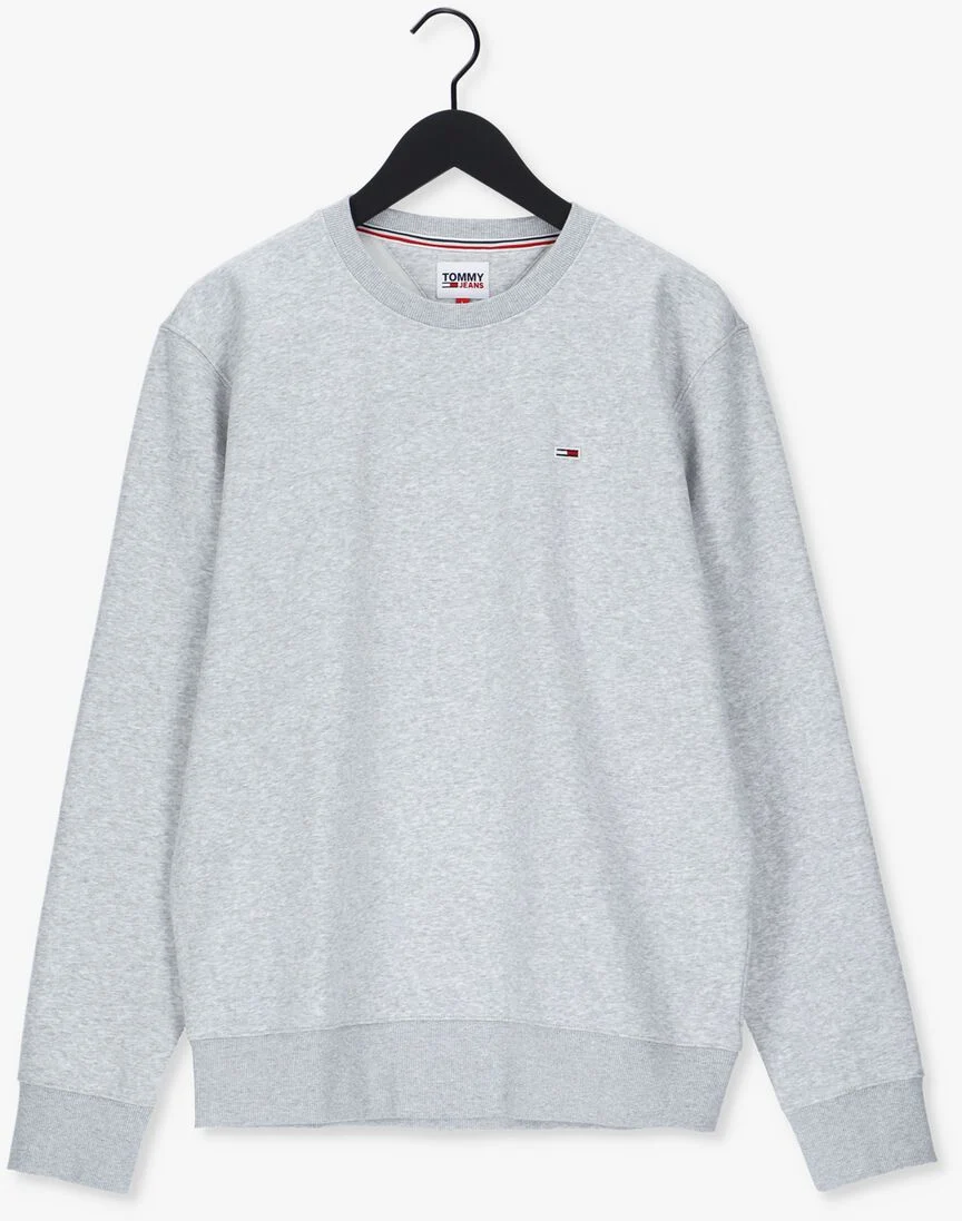 TOMMY JEANS lichtgrijze tommy jeans sweater tjm regular fleece c neck