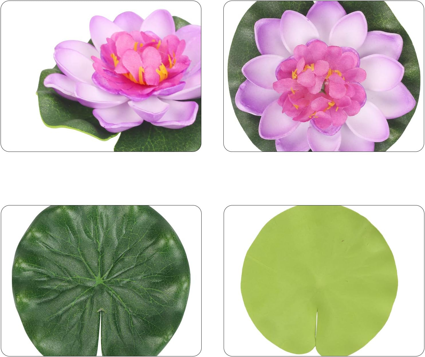 (8er Set) Schwimmende Kunst Seerosen Party Deko Garten Teich Lotus Blätter Outdoor Blumen