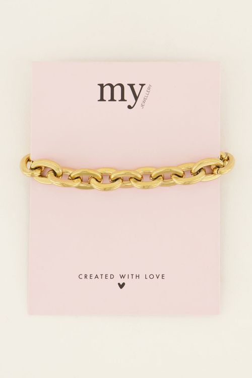 Armband met grove schakels