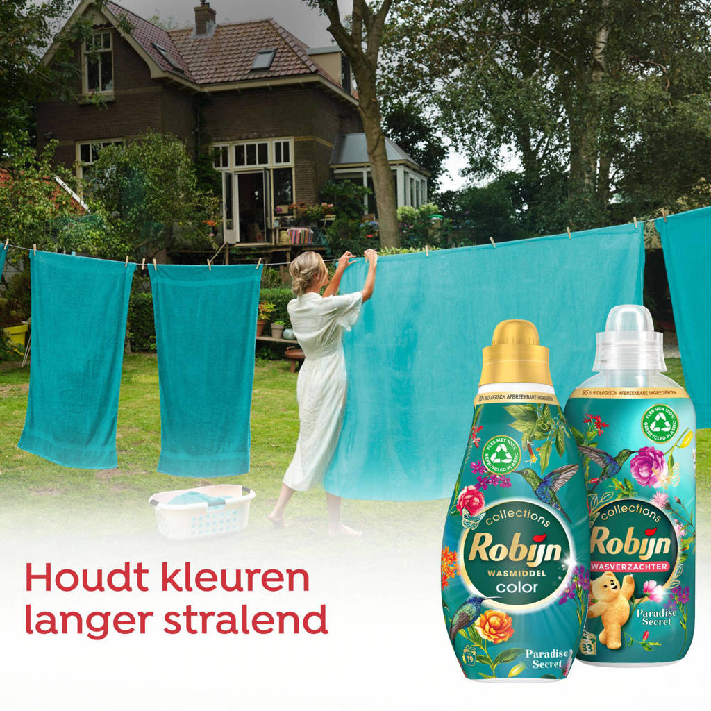 Heerlijk geurende wasmiddel en wasverzachter!wasmiddel en wasverzachter pakket - Paradise Secret - set van 5 - 60 wasbeurten