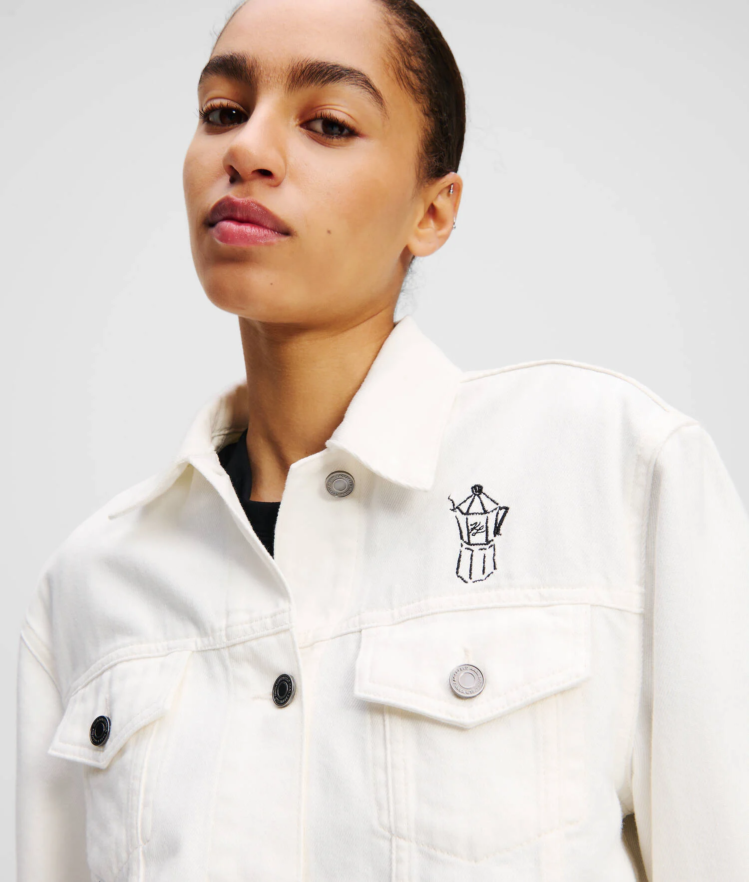 VESTE EN JEAN KL X JORGE PARRA - Denim Blanc Cassé