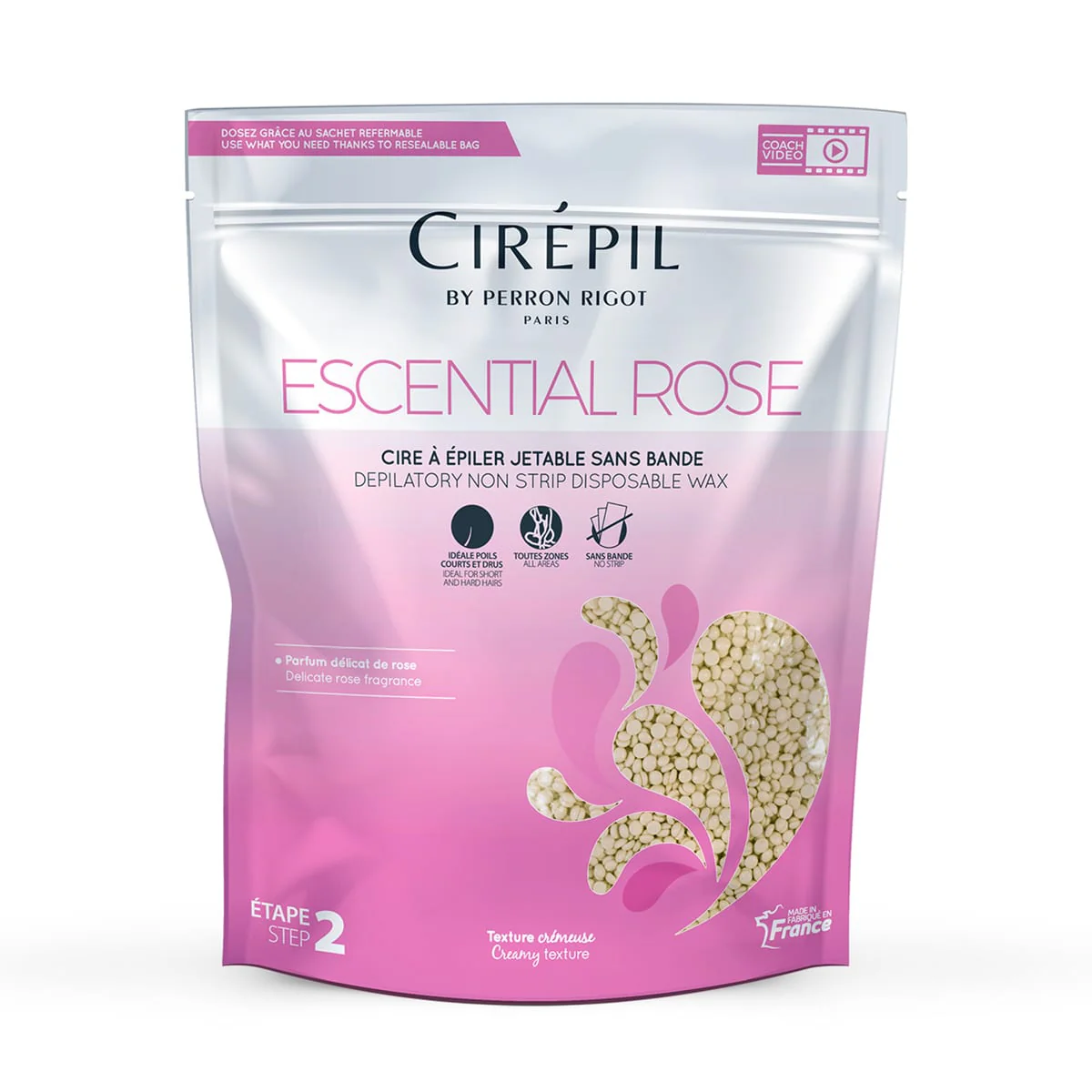 Cire ESCENTIAL ROSE Sans Bande Sachet Pastilles 800ml